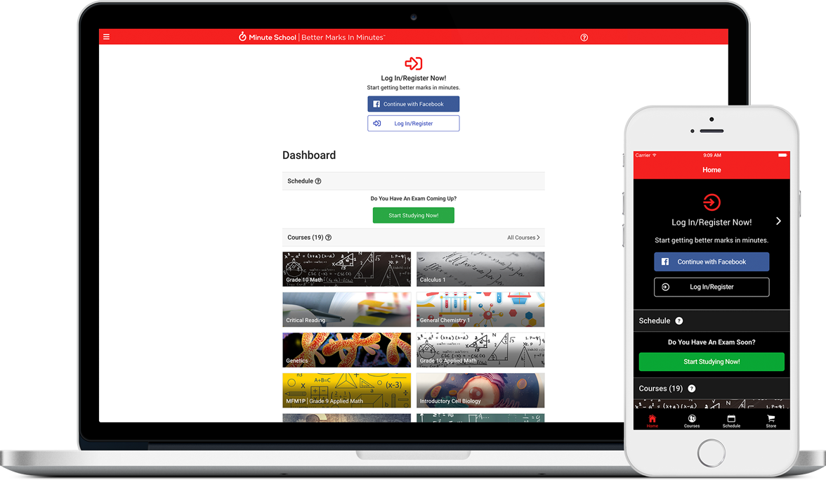 Minute School Desktop and Mobile Minute School Desktop and Mobile